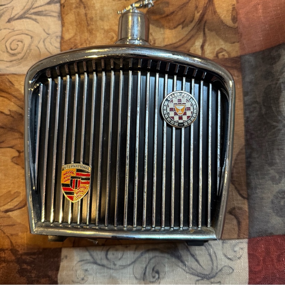 Royal London Jaguar Car Grill Decanter & Music box 1960s